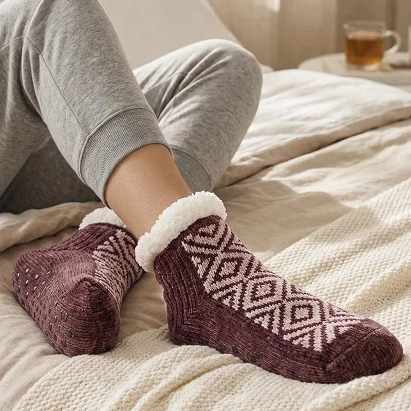 Comfort Slipper Socks - MAXWI42002 / 327 943 - Cherry