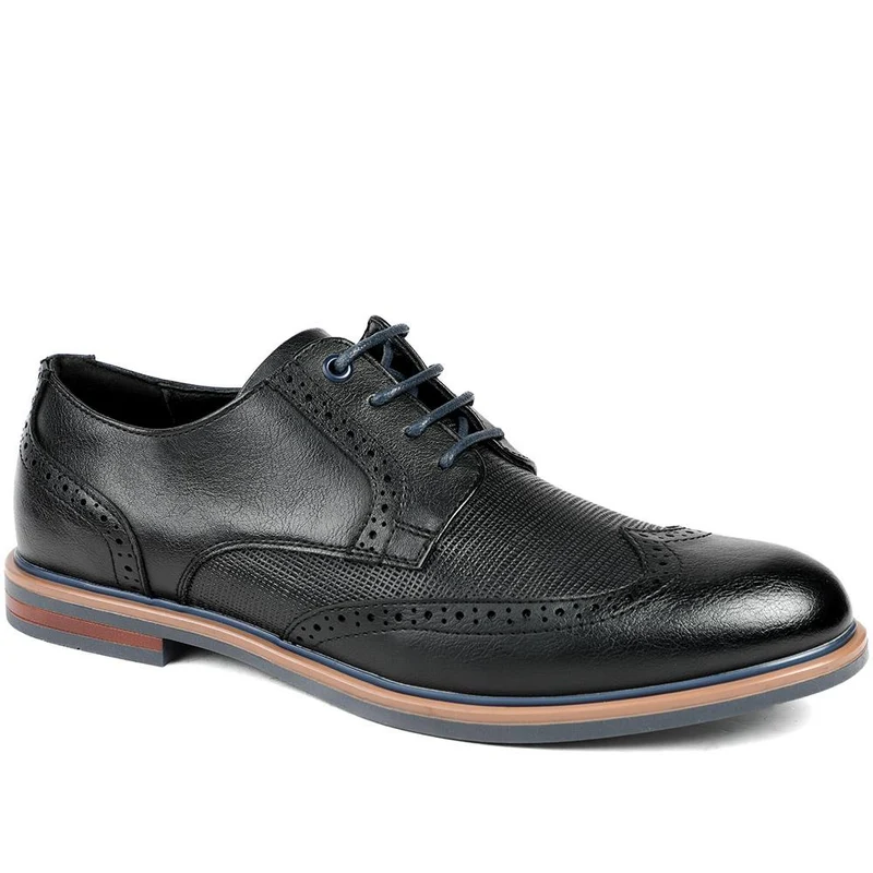 Wide Fit Smart Lace Up Brogues - JIAHU43002 / 329 333 - Black