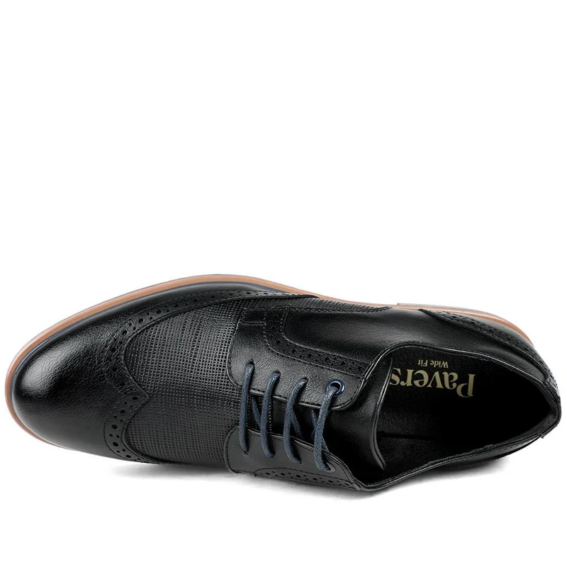 Wide Fit Smart Lace Up Brogues - JIAHU43002 / 329 333 - Black