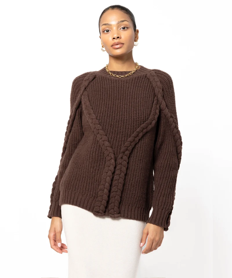 Pullover Lesedi Dunkelbraun