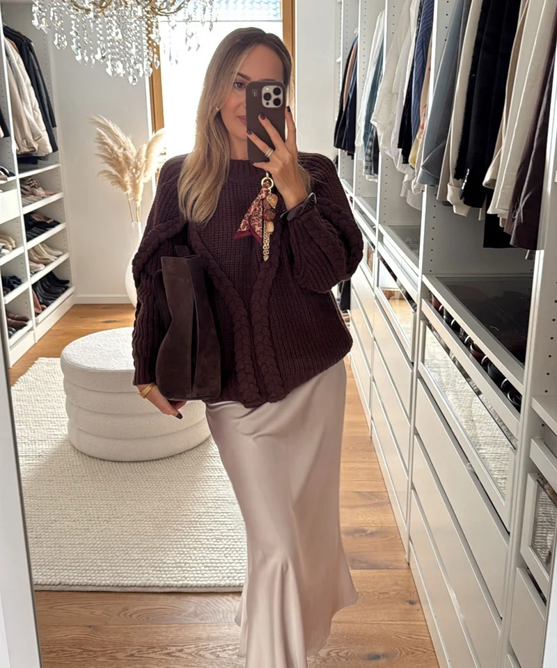 Pullover Lesedi Dunkelbraun