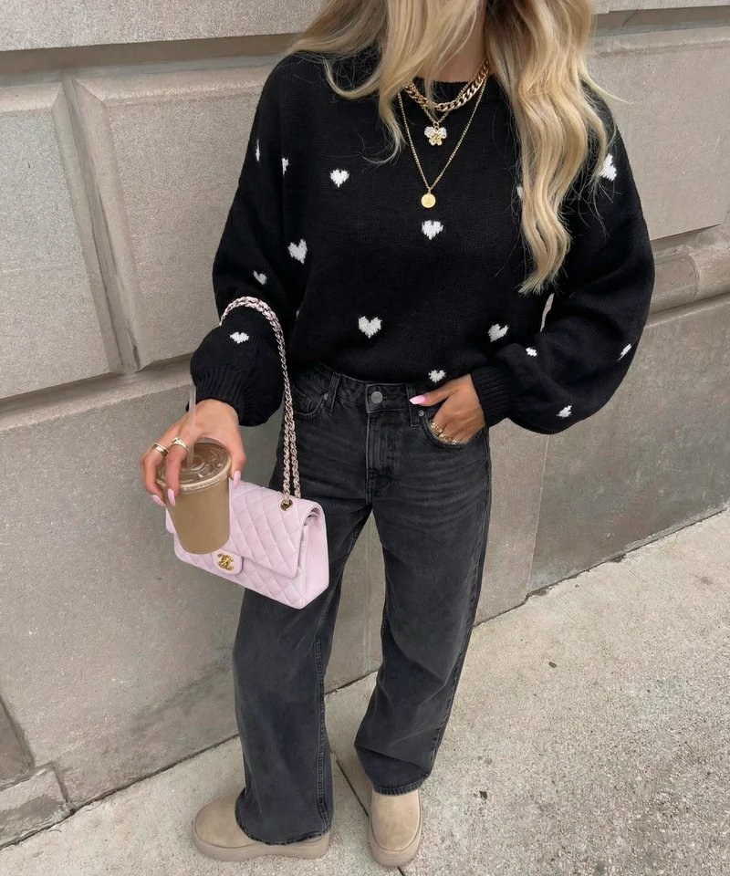 Oversize Pullover Joslin Schwarz