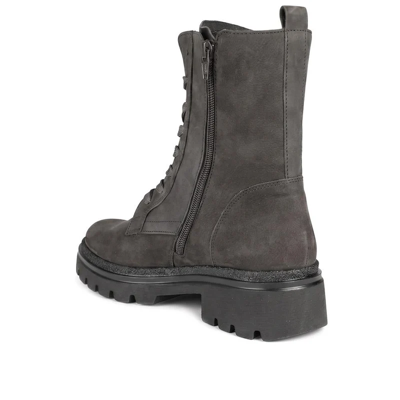 Gabor Wide Fit Leather Lace Up Boots - GABC44064 / 330 673 - Dark Grey