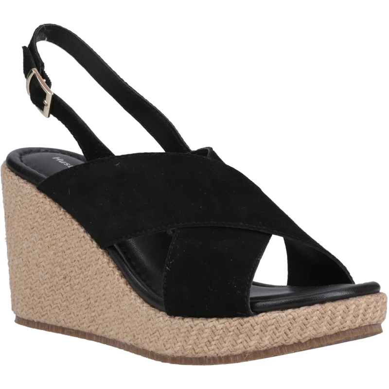 Hush Puppies Perrie Keilsandalen für Damen | Schwarz