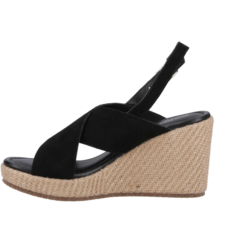 Hush Puppies Perrie Keilsandalen für Damen | Schwarz