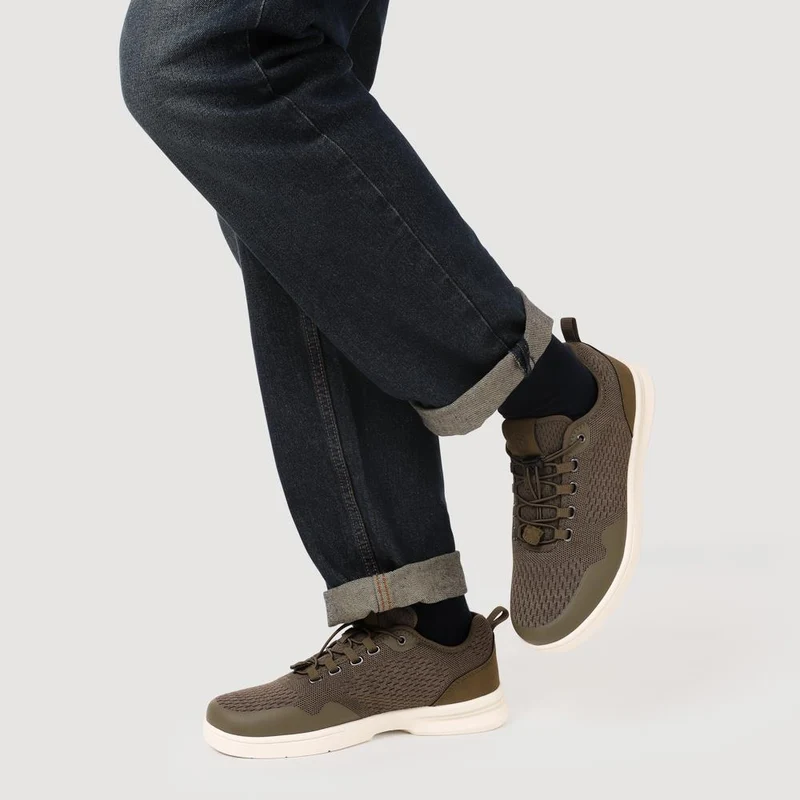 Bungee-Laced Memory Foam Shoes - BOJIE41027 / 327 404 - Khaki