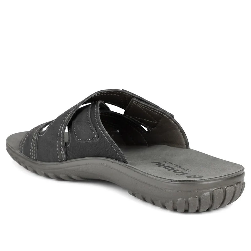 Inblu Crossed Touch Fasten Strap Mule Sandals - INB43040 / 330 333 - Black