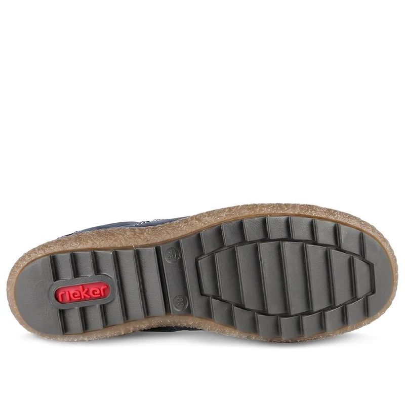 Rieker Zip & Lace High-Top Trainers - RKR42531 / 327 695 - Navy-Navy