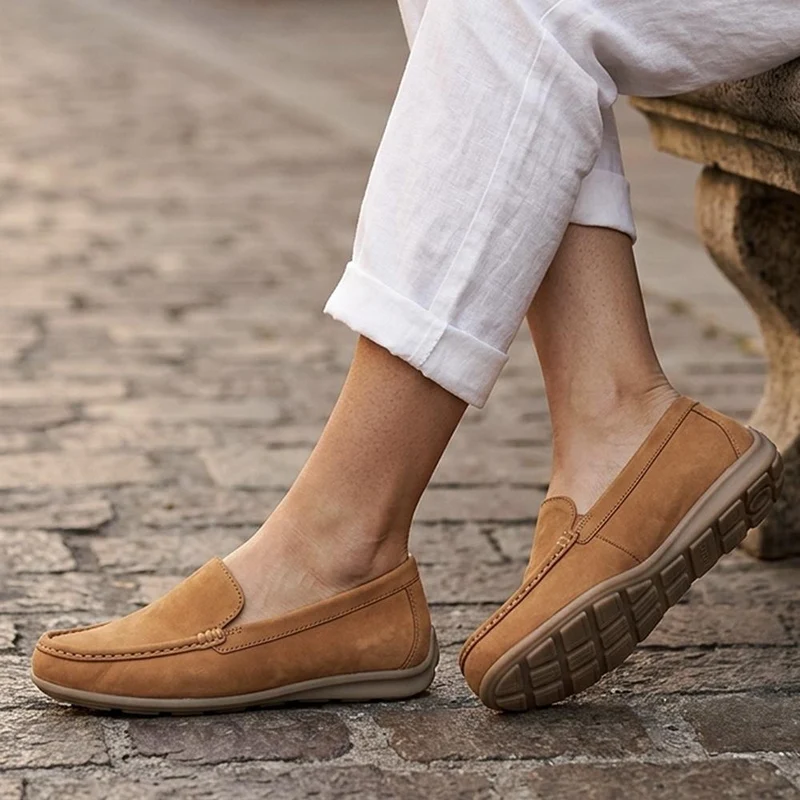 Gabor Suede Leather Moccasins - GABC44062 / 330 680 - Tan