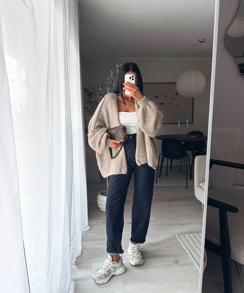 Cardigan Ray Taupe