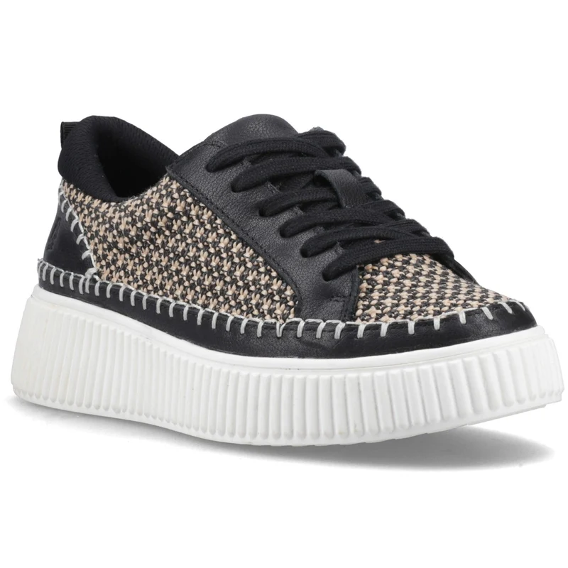 Hush Puppies Damen Haisley Woven Sneaker | Schwarz