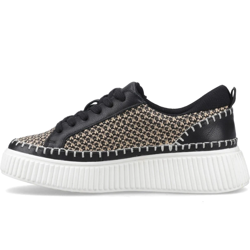 Hush Puppies Damen Haisley Woven Sneaker | Schwarz