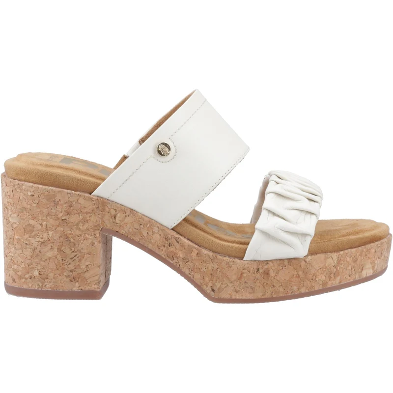 Hush Puppies Damen-Sandalen mit Absatz, Modell Poppy | Creme