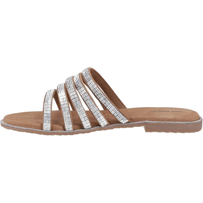 Hush Puppies Paris Damen-Sandalen | Hellbraun/Silber