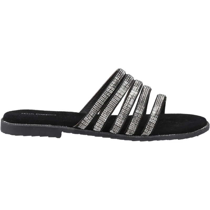 Hush Puppies Paris Damen-Sandalen | Schwarz Silber