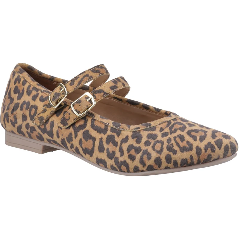 Hush Puppies Nancy Mary Jane Ballerinas für Damen | Leopardenmuster