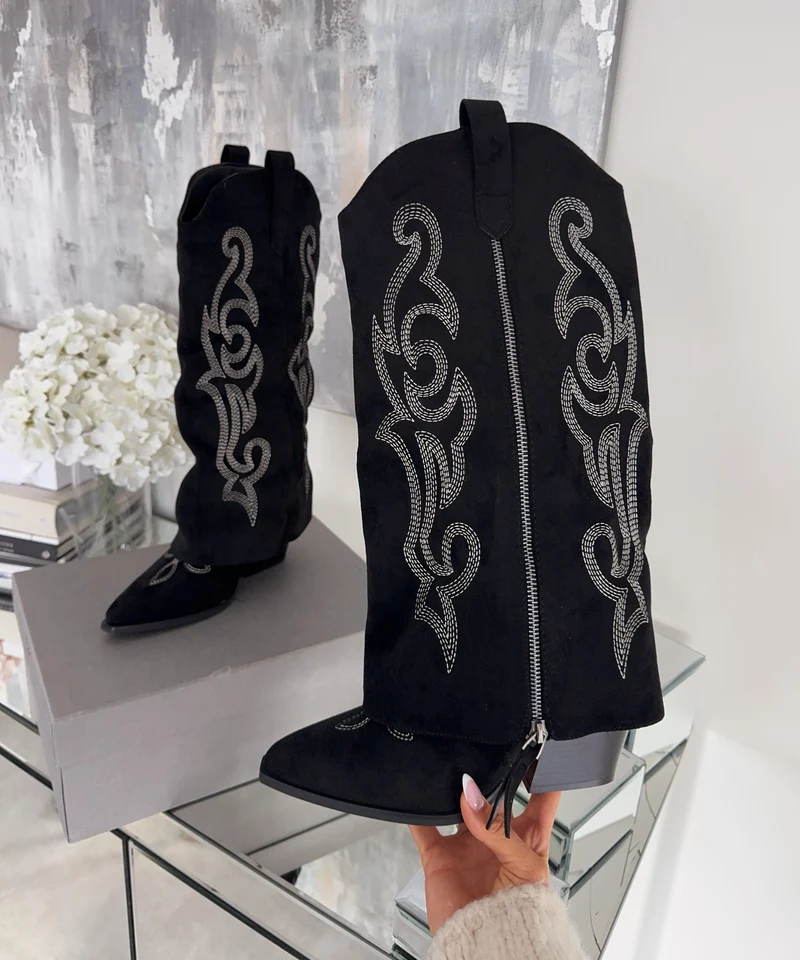 Cowboy Stiefel Lavinia Schwarz