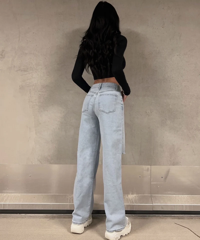 Stretch Baggy Jeans Janni Hellblau