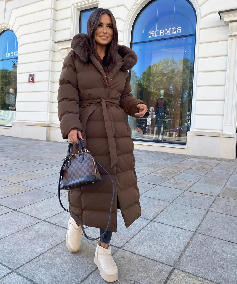 Parka May Dunkelbraun