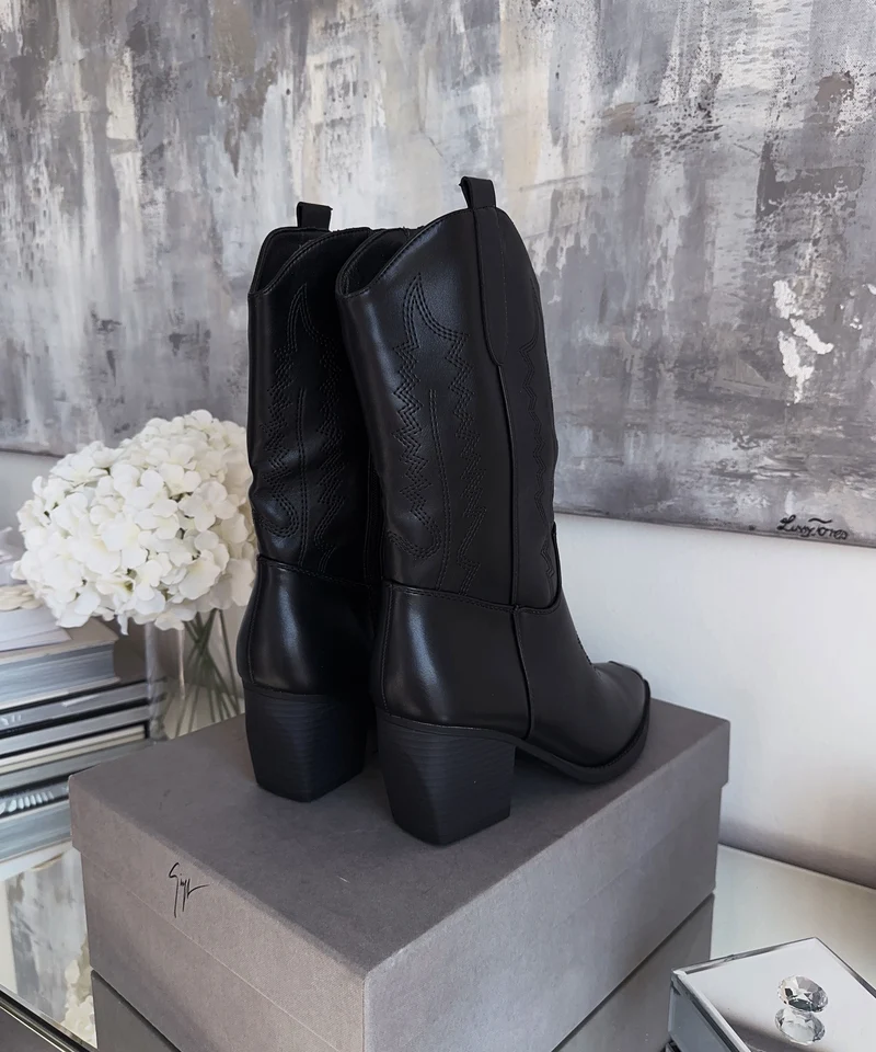 Cowboy Stiefel Taia Schwarz