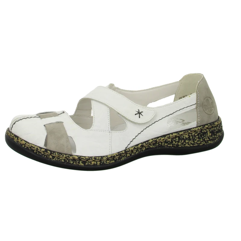 Rieker Slipper/Kletthalbschuh luftdurchlässig (durchbrochenes/geflochtenes Obermaterial)