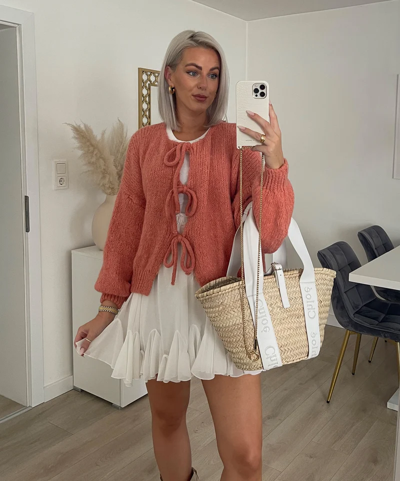 Cardigan Schleife Fia Peach