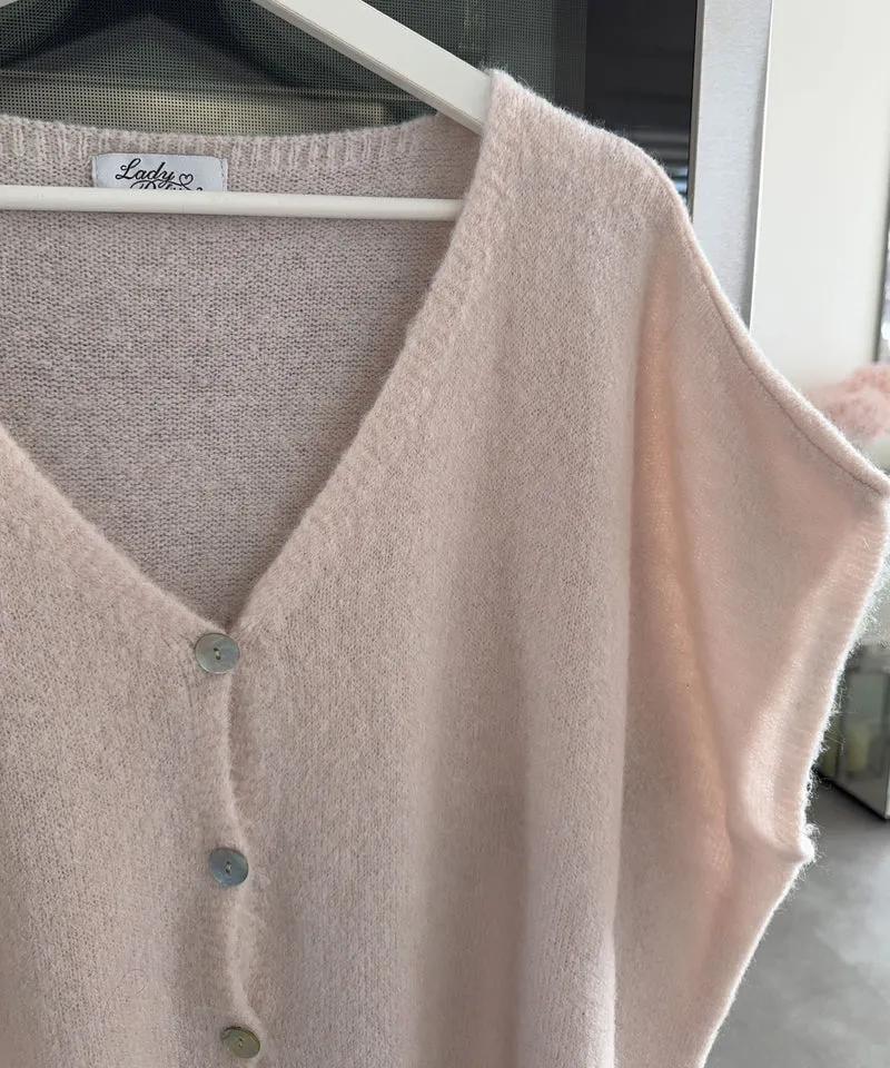Kurzarm Cardigan Liz Creme