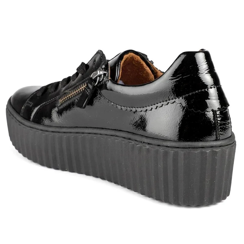 Gabor Leather Platform Trainers - GABC44057 / 330 676 - Black