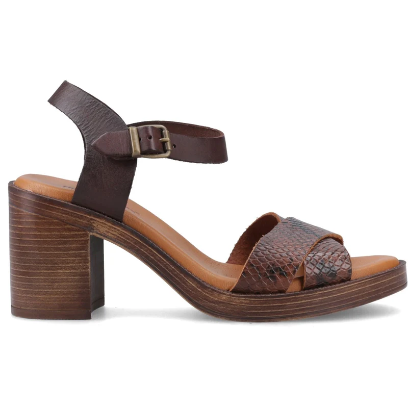 Hush Puppies Georgia Damen-Sandalen mit Absatz | Schokoladenbraun
