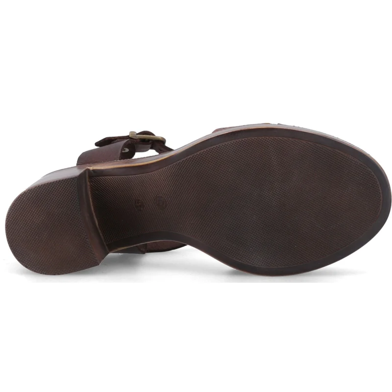 Hush Puppies Georgia Damen-Sandalen mit Absatz | Schokoladenbraun
