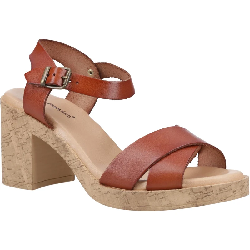 Hush Puppies Georgia Damen-Sandalen mit Absatz | Hellbraun