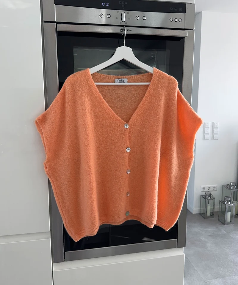 Kurzarm Cardigan Liz Orange