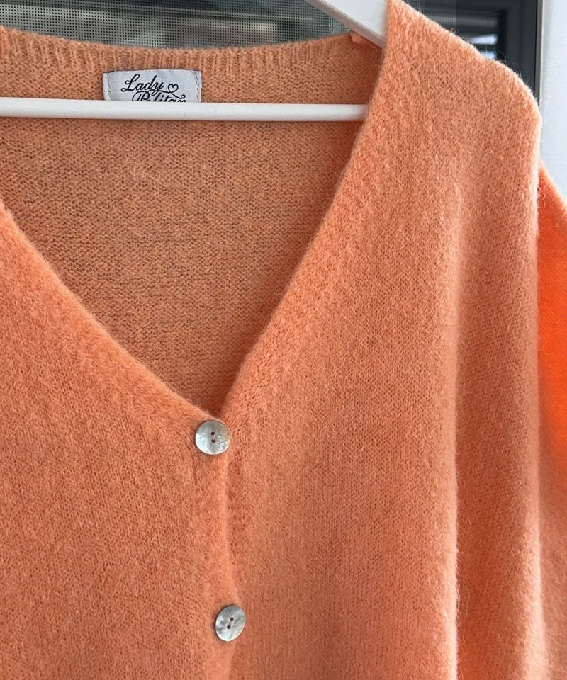 Kurzarm Cardigan Liz Orange