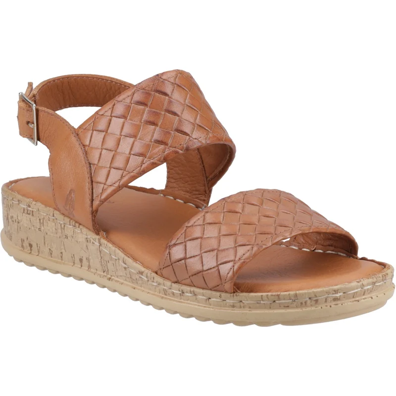 Hush Puppies Damen-Sandalen aus Ebenholz, gewebt | Hellbraun