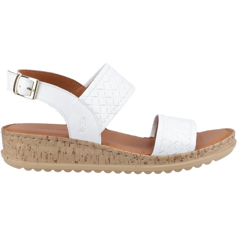 Hush Puppies Damen-Sandalen in Ebenholz mit breiter Passform | Weiß