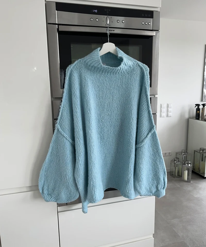 Oversize Pullover Nata Hellblau