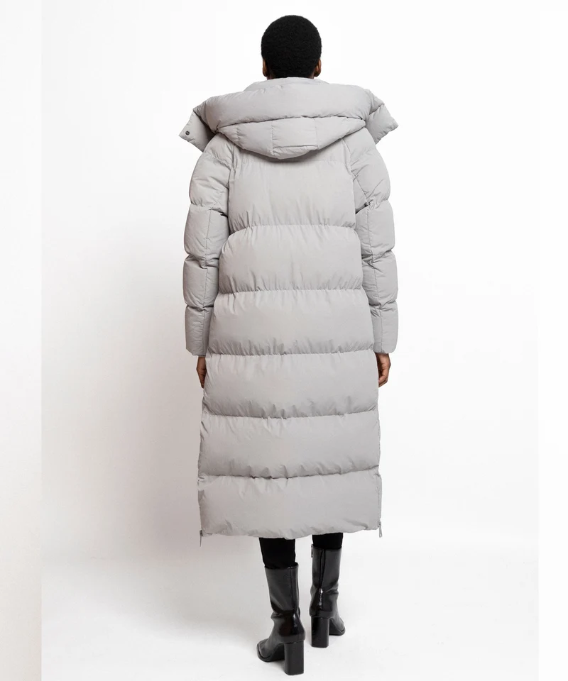Oversize Jacke Addie Lang Grau