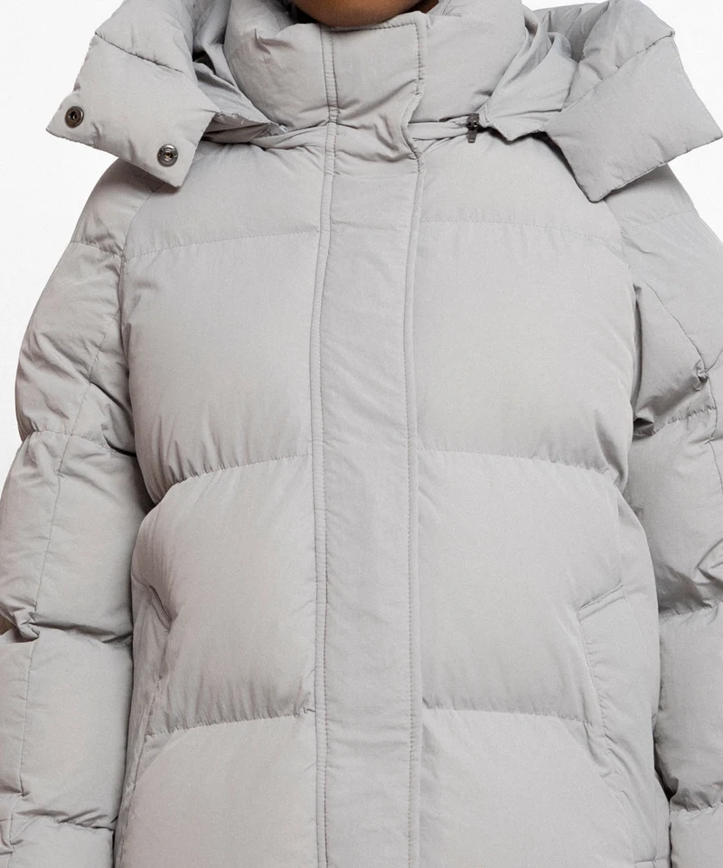 Oversize Jacke Addie Lang Grau