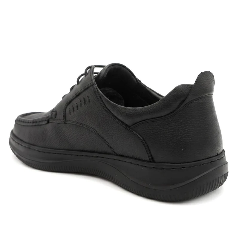 Extra Wide Smart Leather Lace Up Shoes - PRFEM44006 / 330 182 - Black