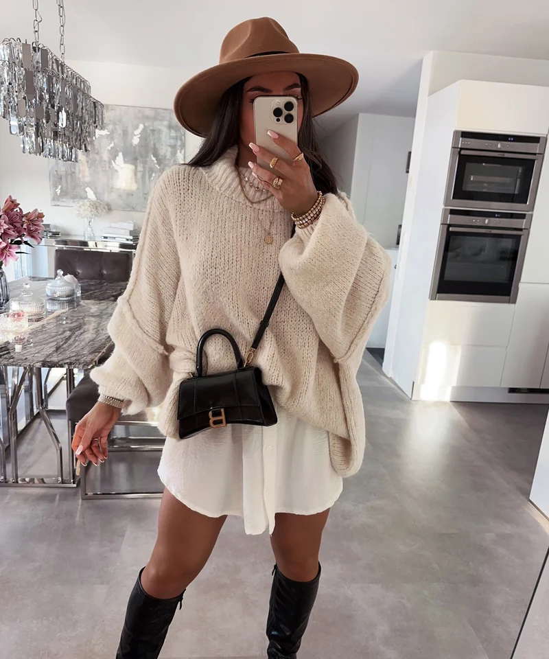 Oversize Pullover Nata Beige