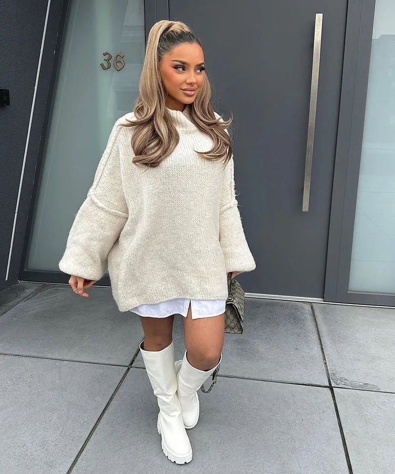 Oversize Pullover Nata Beige