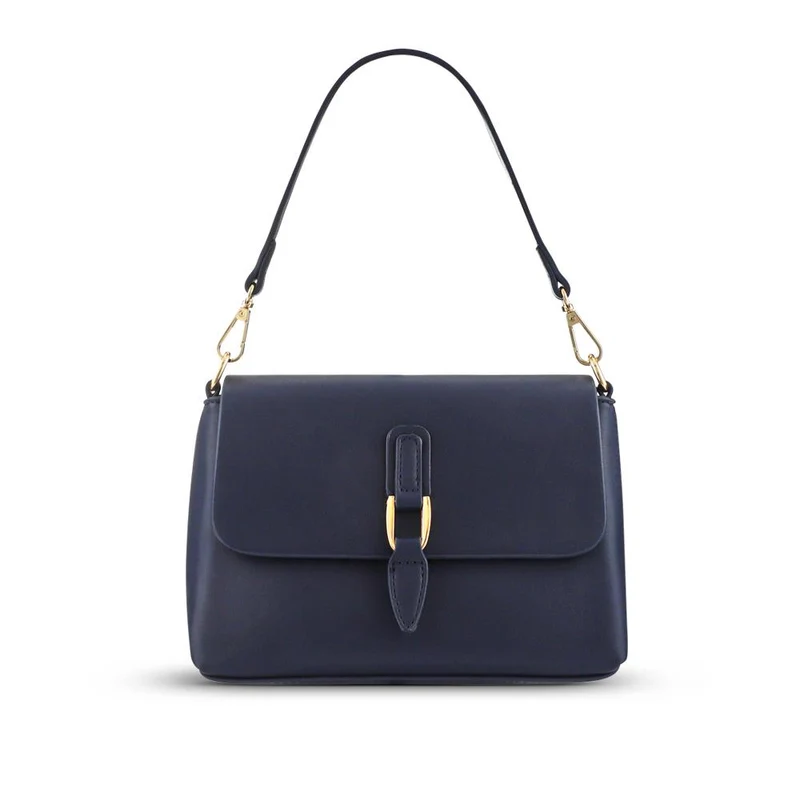 Buckle-Closure Handbag - BELHETIA41001 / 327 409 - Navy