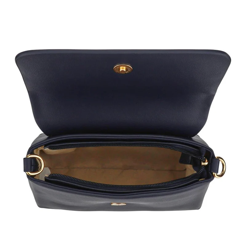 Buckle-Closure Handbag - BELHETIA41001 / 327 409 - Navy