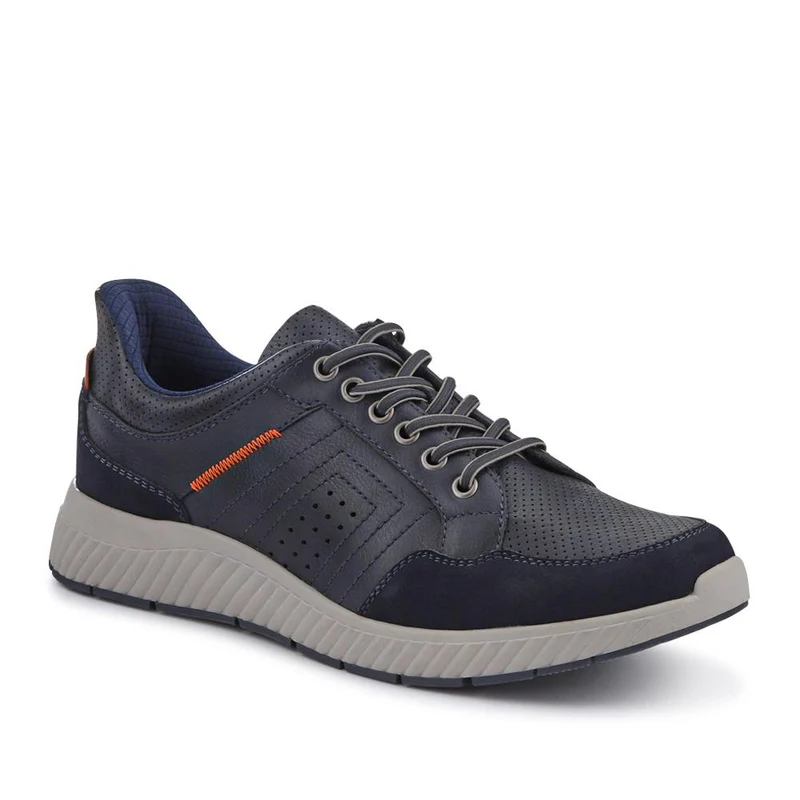 Easy Step In Wide Fit Bungee Laced Shoes - GANG41018 / 327 549 - Navy