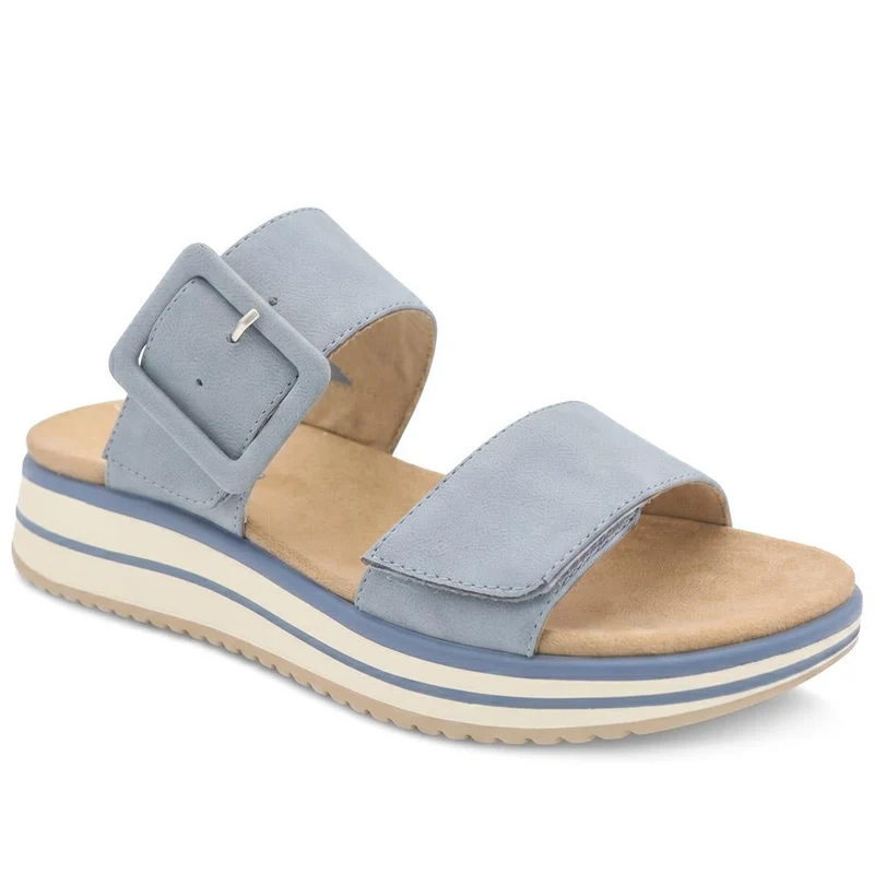 Dual Adjustable Comfort Wedge Mules - GANG43000 / 329 040 - Blue