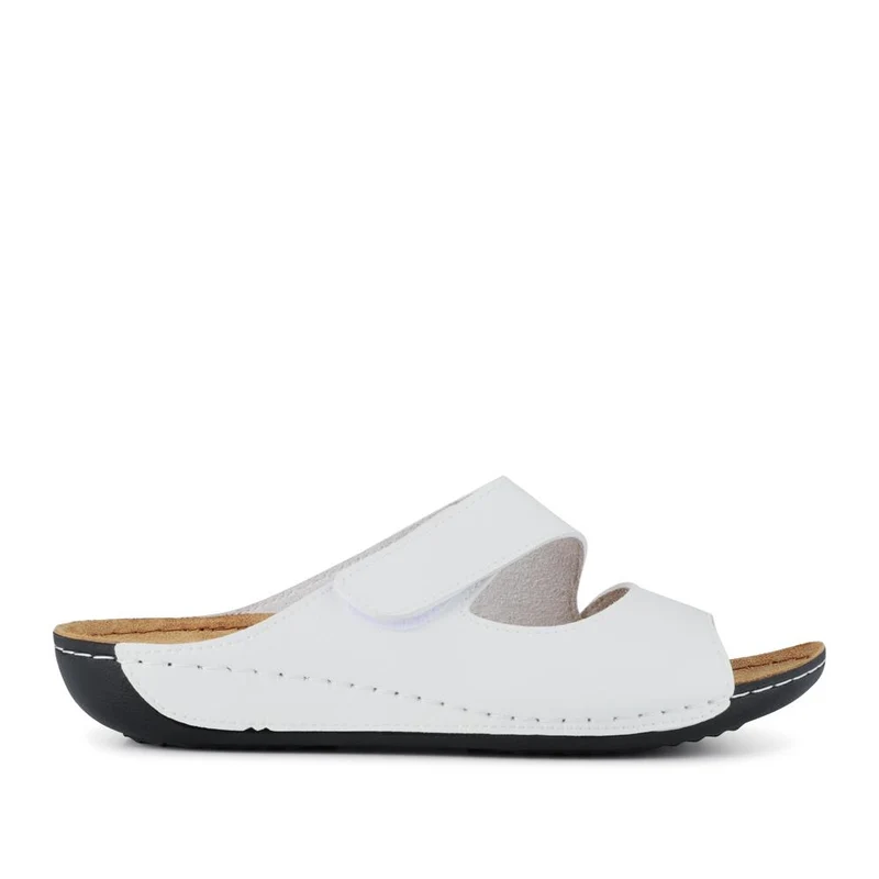 Adjustable Touch-Fasten Mules - SERAY41002 / 327 546 - White
