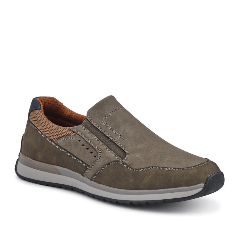 Wide Fit Elasticated Slip On Shoes - GANG41003 / 327 569 - Khaki