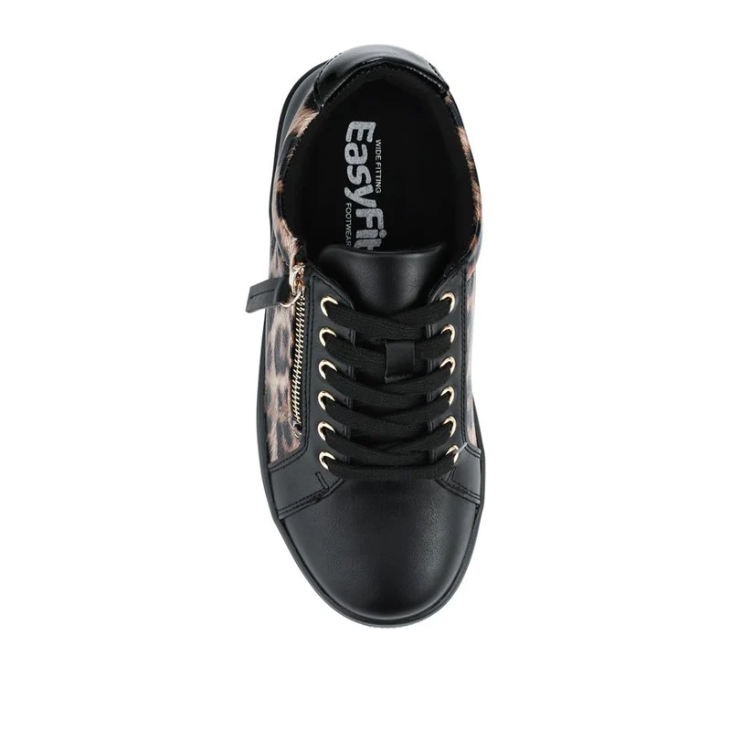 Extra Wide Chunky Trainers - ITALIA / 326 313 - Black Leopard