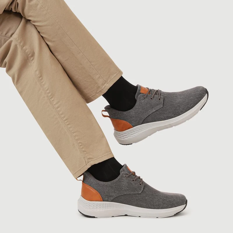 Easy Step In Wide Fit Lightweight Trainers - BOJIE41012 / 327 255 - Grey