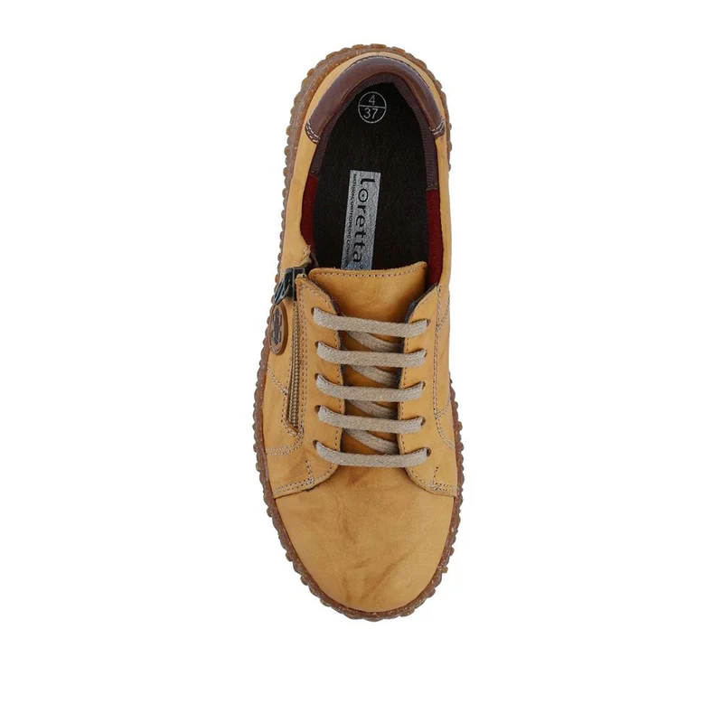 Loretta Leather Trainers - HAK38023 / 324 496 - Mustard